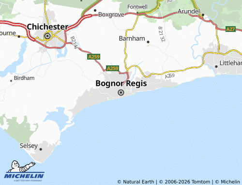 MICHELIN Bognor Regis map - ViaMichelin