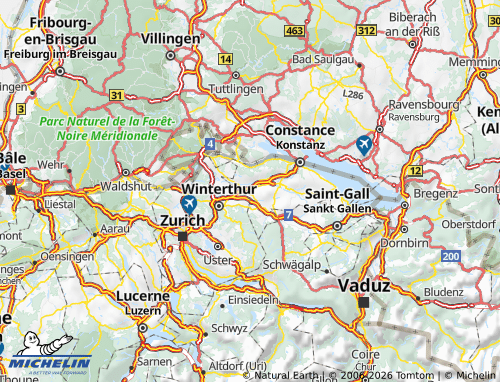 Mapa MICHELIN Turgovia - ViaMichelin