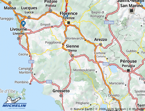 MICHELIN Siena map - ViaMichelin