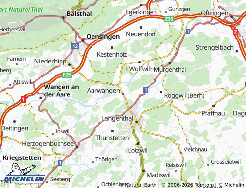 Mappa MICHELIN Aarwangen - ViaMichelin