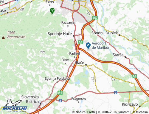 MICHELIN-Landkarte Radizel - ViaMichelin
