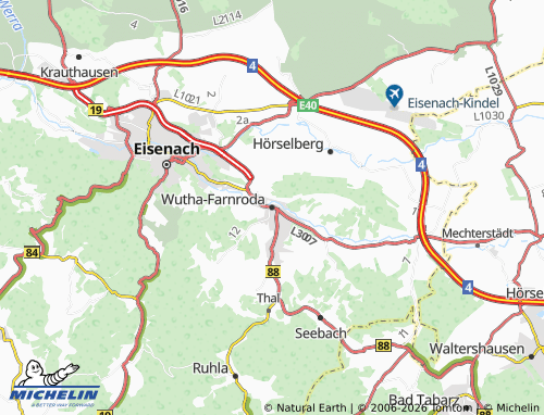 Mappa MICHELIN Wutha-Farnroda - ViaMichelin