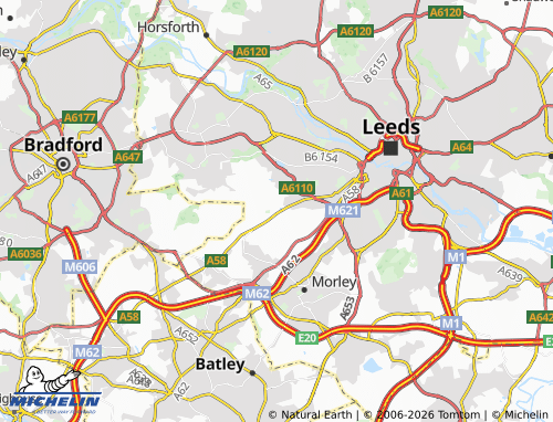 Carte MICHELIN New Farnley - ViaMichelin