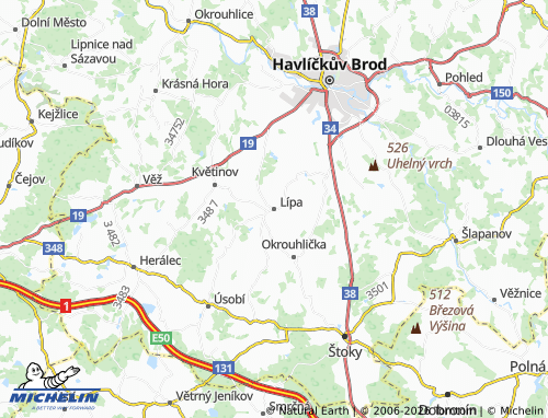 Mapa MICHELIN Lípa - ViaMichelin