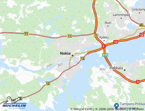 Mapa MICHELIN Nokia - ViaMichelin