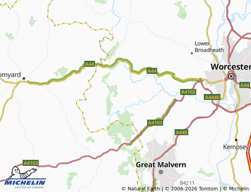 Carte MICHELIN Alfrick - ViaMichelin