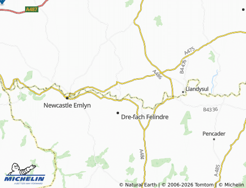 Mappa MICHELIN Henllan - ViaMichelin