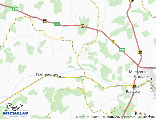 MICHELIN Krzymoszyce map - ViaMichelin