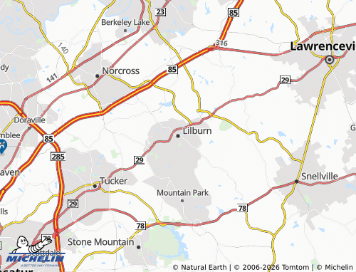 Mappa MICHELIN Lilburn - ViaMichelin