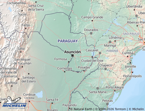 MICHELIN-Landkarte Paraguay - ViaMichelin