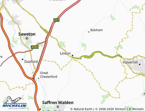 Carte MICHELIN Linton - ViaMichelin