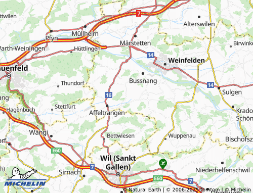 MICHELIN-Landkarte Buch bei Märwil - ViaMichelin