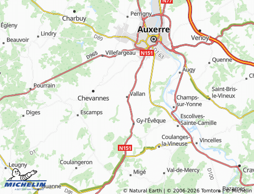 Mappa MICHELIN Vallan - ViaMichelin