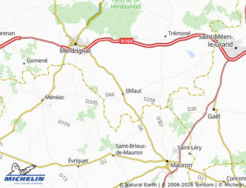 MICHELIN Illifaut map - ViaMichelin