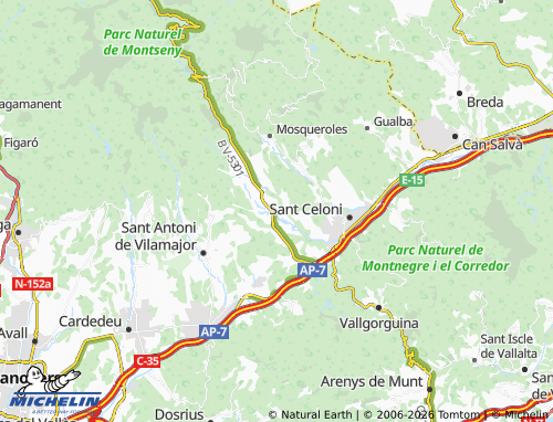 Carte MICHELIN Santa Maria de Palautordera - ViaMichelin