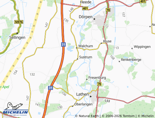 MICHELIN Sustrum map - ViaMichelin