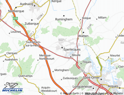 MICHELIN-Landkarte Éperlecques - ViaMichelin