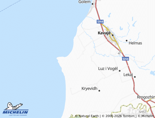 Mapa MICHELIN Peqinaj - ViaMichelin