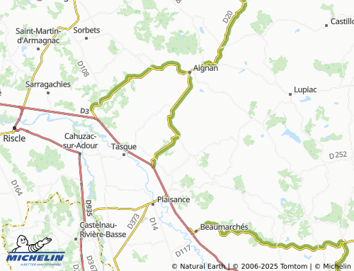 MICHELIN Loussous-Débat map - ViaMichelin