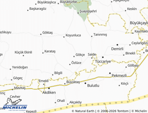 MICHELIN Gökçe map - ViaMichelin