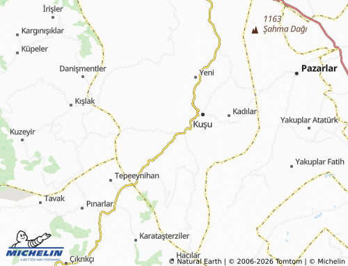 MICHELIN Karacahisar map - ViaMichelin