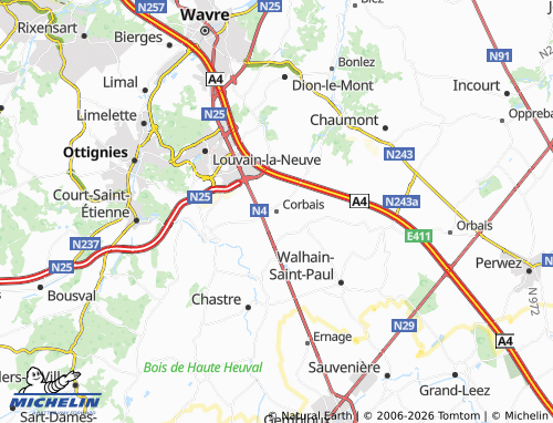 MICHELIN Corbais map - ViaMichelin