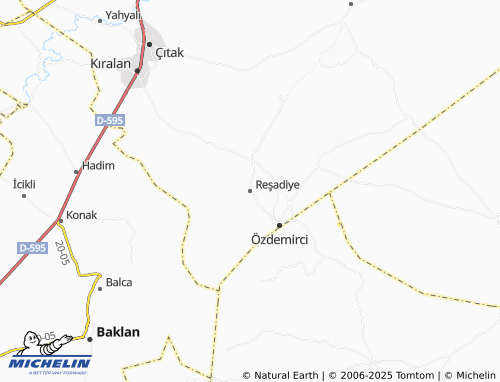 MICHELIN Reşadiye map - ViaMichelin