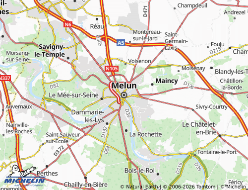 Kaart MICHELIN Melun - ViaMichelin