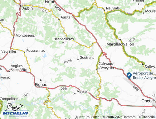 MICHELIN Goutrens map - ViaMichelin