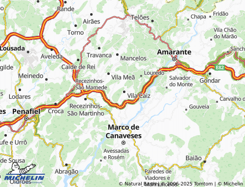 MICHELIN-Landkarte Aldeia Nova de Vila Caiz - ViaMichelin