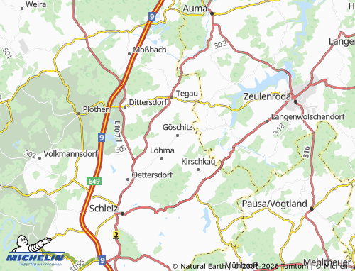 Mapa MICHELIN Göschitz - ViaMichelin
