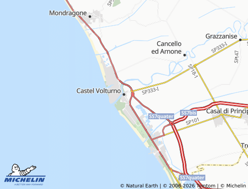 Carte MICHELIN Castel Volturno - ViaMichelin