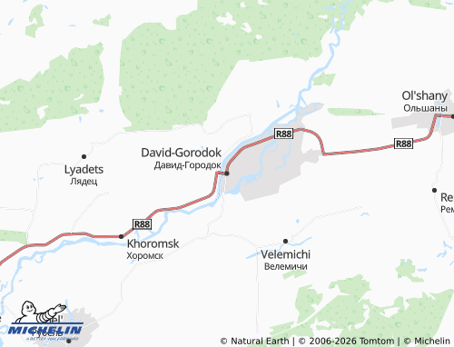 Carte MICHELIN David-Gorodok - ViaMichelin