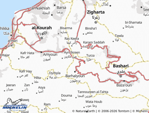 Carte MICHELIN Mughr al-'Ahwal - ViaMichelin