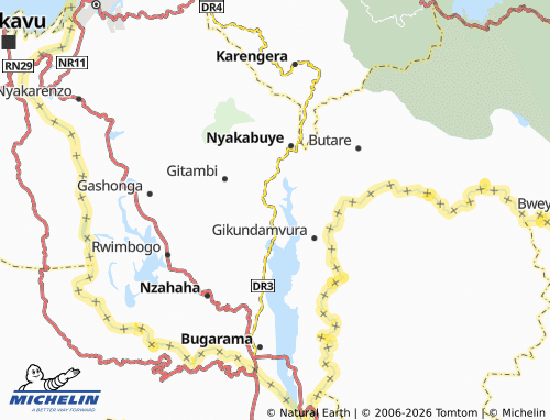 MICHELIN-Landkarte Nyabishungu - ViaMichelin