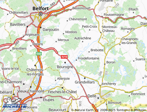 MICHELIN Charmois map - ViaMichelin