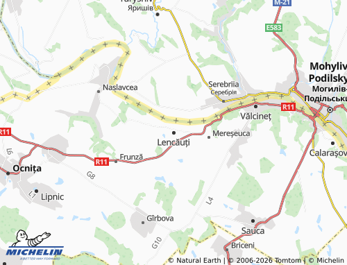 MICHELIN Lencăuți map - ViaMichelin