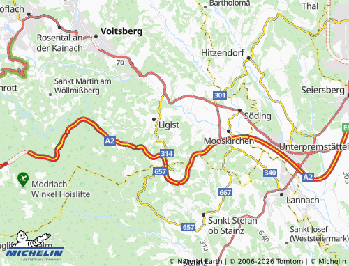 MICHELIN-Landkarte Grabenwarth - ViaMichelin
