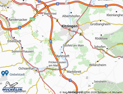 Mappa MICHELIN Sulzfeld am Main - ViaMichelin