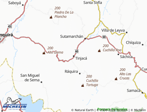 Mappa MICHELIN Tinjacá - ViaMichelin