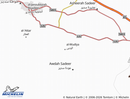 MICHELIN-Landkarte al-Wudiya - ViaMichelin