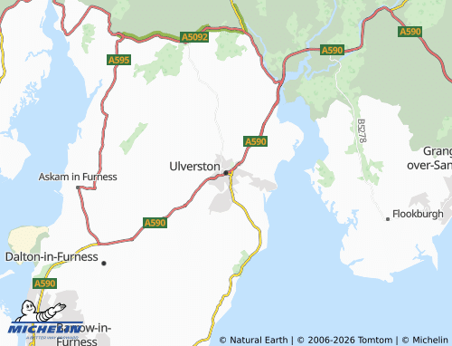 MICHELIN Ulverston map - ViaMichelin