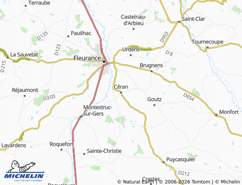 Carte MICHELIN Céran - ViaMichelin
