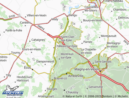 MICHELIN Buhy map - ViaMichelin