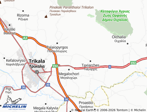 Carte MICHELIN Chrysavgi - ViaMichelin