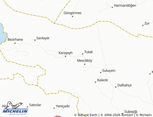 MICHELIN Güllüce map - ViaMichelin