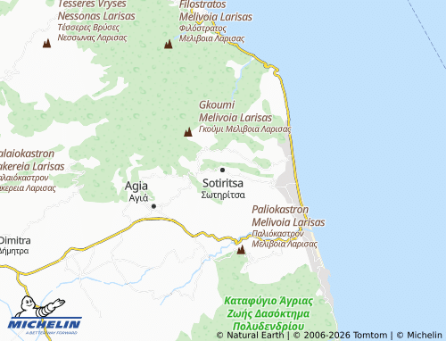 MICHELIN Sotiritsa map - ViaMichelin