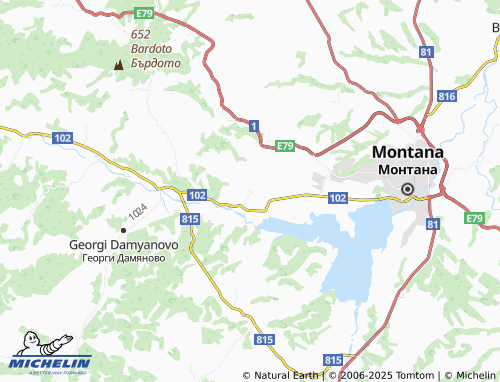 MICHELIN Gorno Tserovene map - ViaMichelin