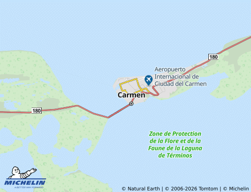 MICHELIN-Landkarte Ciudad del Carmen Centro - ViaMichelin