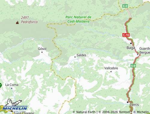 Mappa MICHELIN Saldes - ViaMichelin